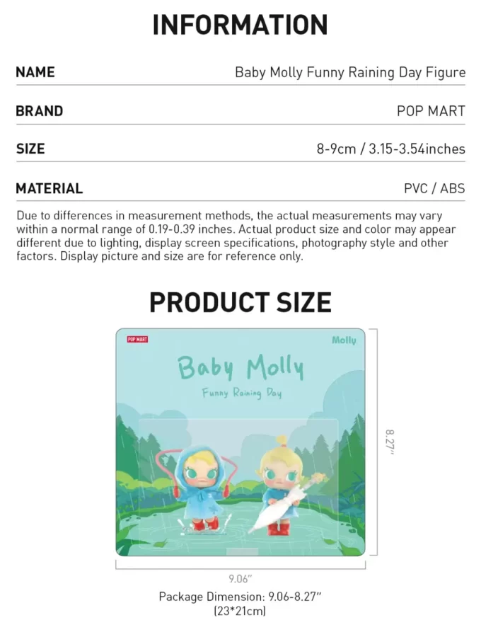 Baby Molly hauska sateinen päivä -hahmo