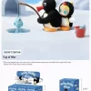 Baby Molly × Pingu Happy Fishing -sarja – vinyylipehmoinen riipuslaatikko