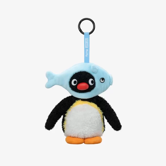 Baby Molly × Pingu Happy Fishing -sarja – vinyylipehmoinen riipuslaatikko