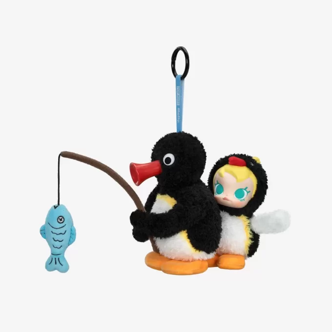 Baby Molly × Pingu Happy Fishing -sarja – vinyylipehmoinen riipuslaatikko