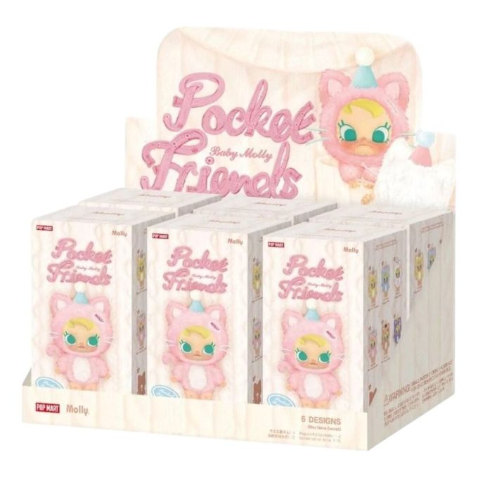 Baby Molly Pocket Friends vinyylipehmoriipus sinetöity rasia (6 ruutua)