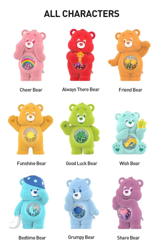 Care Bears -värikkäät halaukset -sarjan hahmot