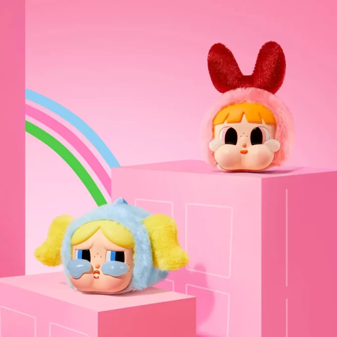 CRYBABY × Powerpuff Girls -sarja – Vinyylikasvopehmoinen kaihdinlaatikko