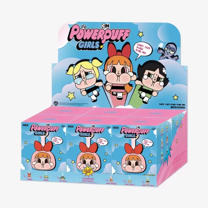 CRYBABY × Powerpuff Girls -sarja – Vinyylikasvopehmoinen kaihdinlaatikko