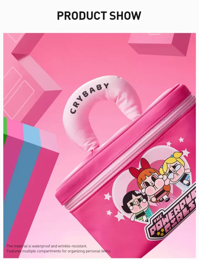CRYBABY × Powerpuff Girls -sarjan kosmetiikkalaukku