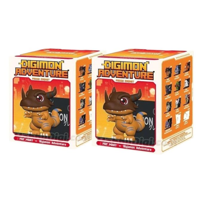 Digimon-jääkaappimagneetti sinetöity kotelo (2 sokeaa laatikkoa)