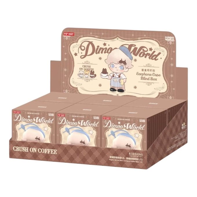 Dimoo Crush on Coffee -kuulokkeiden sinetöity kotelo (6 sokeaa laatikkoa)