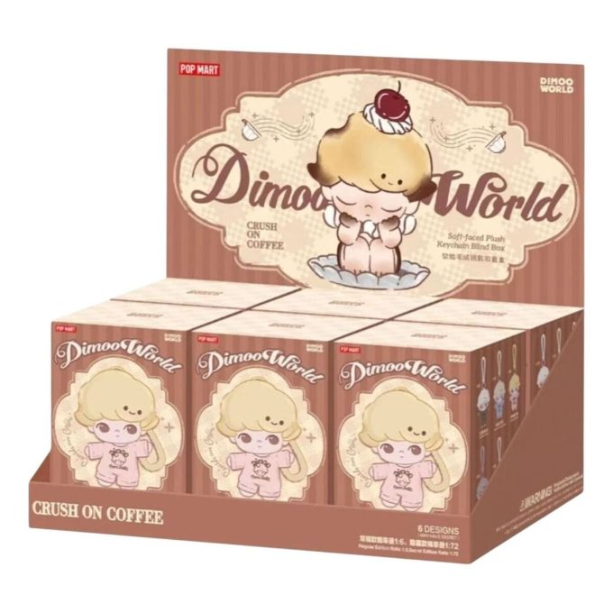 Dimoo Crush on Coffee -pehmoavaimenperä, sinetöity kotelo (6 ruutua)