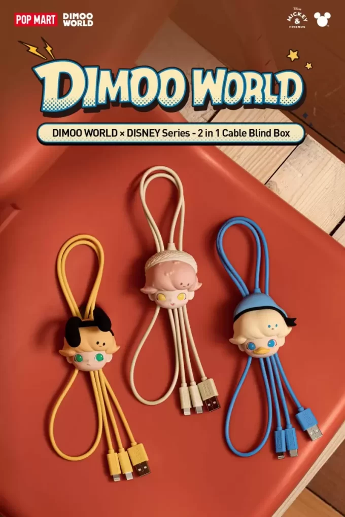 DIMOO WORLD × DISNEY Sarja – 2 yhdessä -kaapelikaihdin