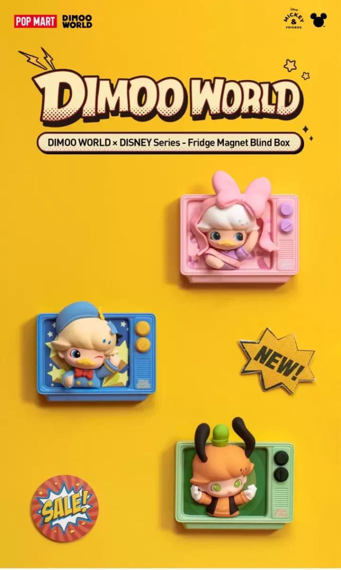 DIMOO WORLD × DISNEY -sarja – Jääkaappimagneetti, kaihdinlaatikko