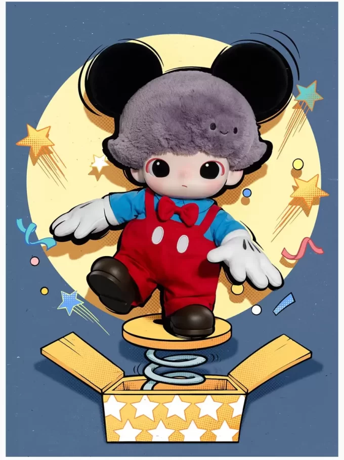 DIMOO WORLD × DISNEY -sarja – Mikki vinyylipehmolaukku