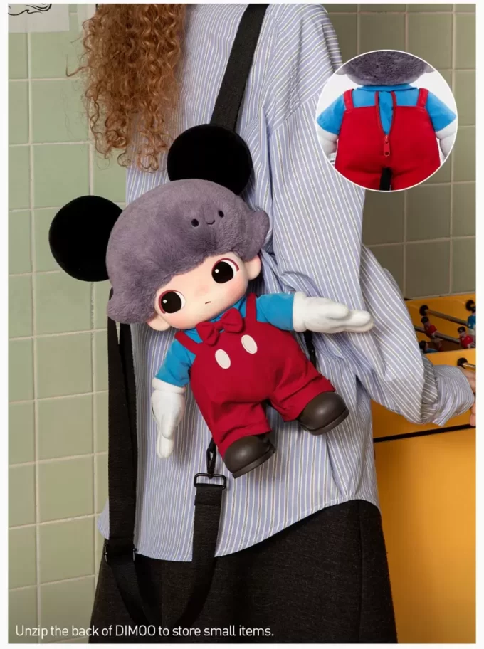 DIMOO WORLD × DISNEY -sarja – Mikki vinyylipehmolaukku