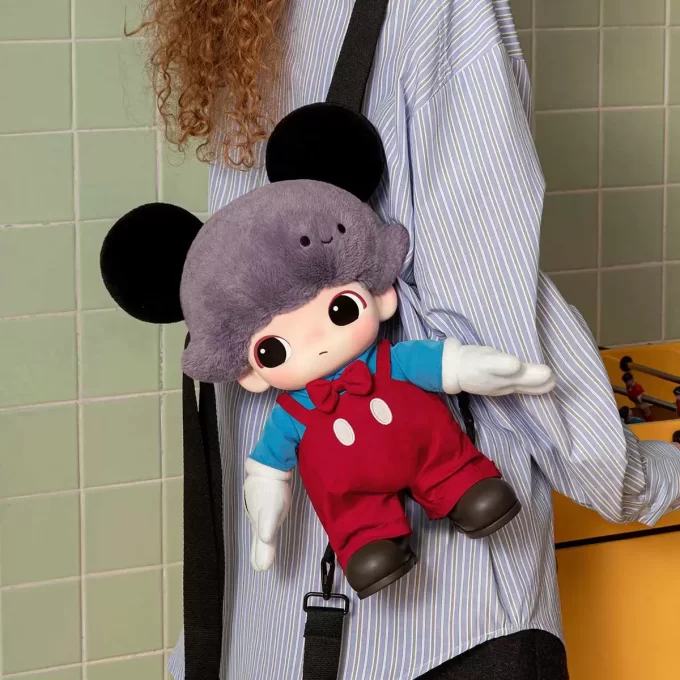 DIMOO WORLD × DISNEY -sarja – Mikki vinyylipehmolaukku
