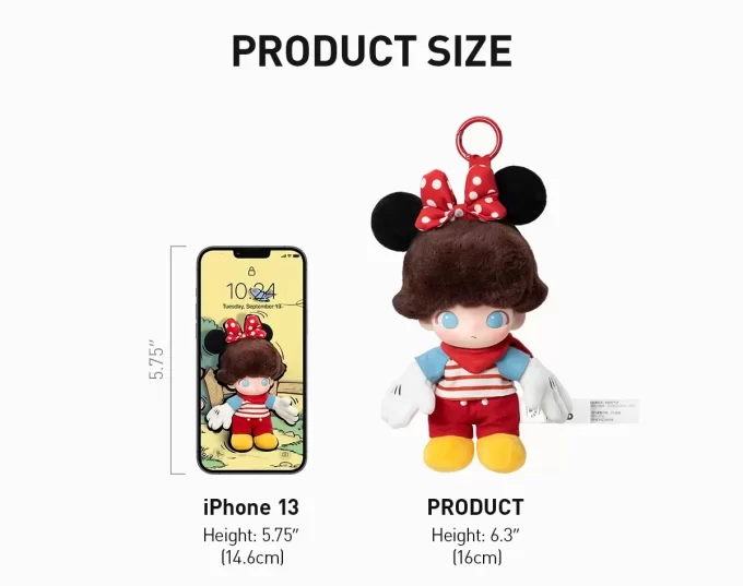 DIMOO WORLD × DISNEY -sarja – Vinyylipehmoinen avaimenperärasia