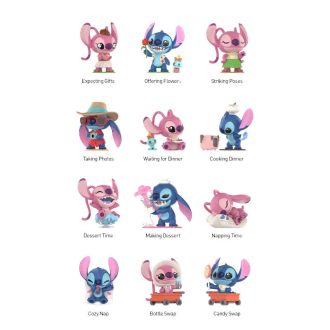 Disney Stitch On a Date -hahmot sinetöity kotelo (12 sokeaa rasiaa)