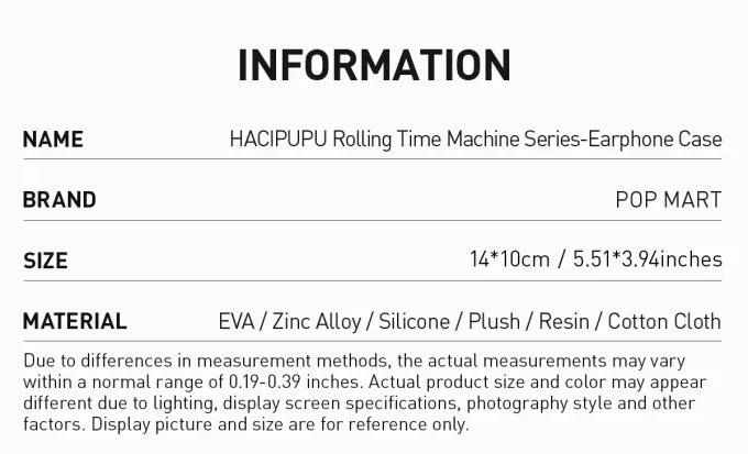 HACIPUPU Rolling Time Machine -sarjan kuulokekotelo