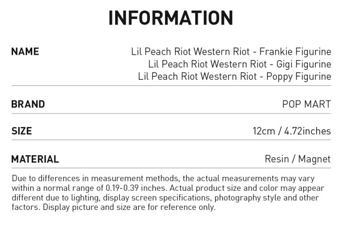 Lil Peach Riot Western Riot -hahmot