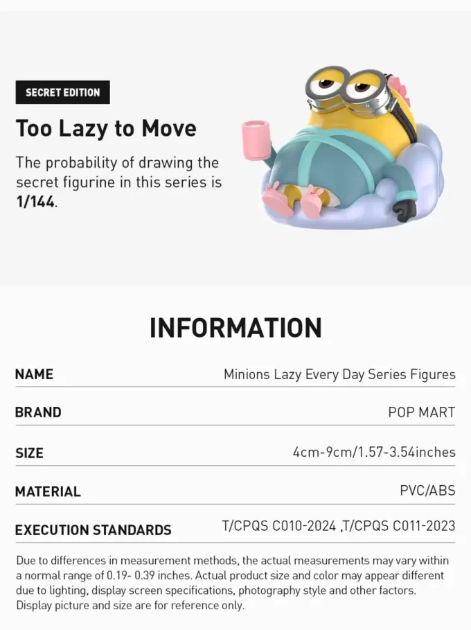 Minions Lazy Every Day -sarjan hahmot