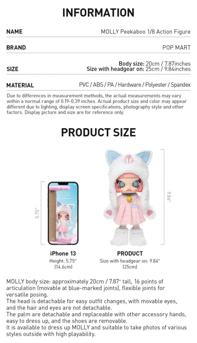 MOLLY Peekaboo 1/8 toimintahahmo