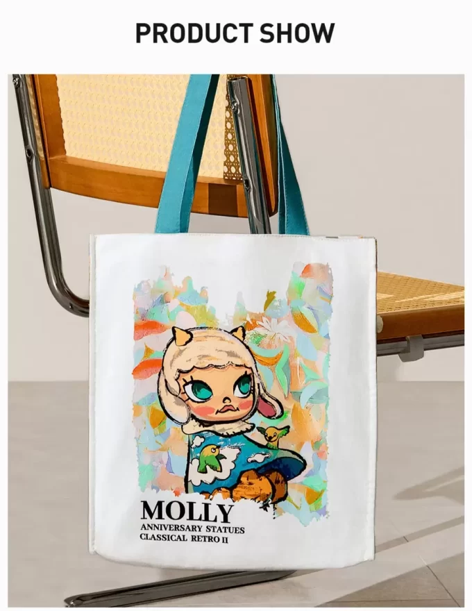 MOLLY-vuosipäiväpatsaat klassinen retro 2-sarja – kangaskassi