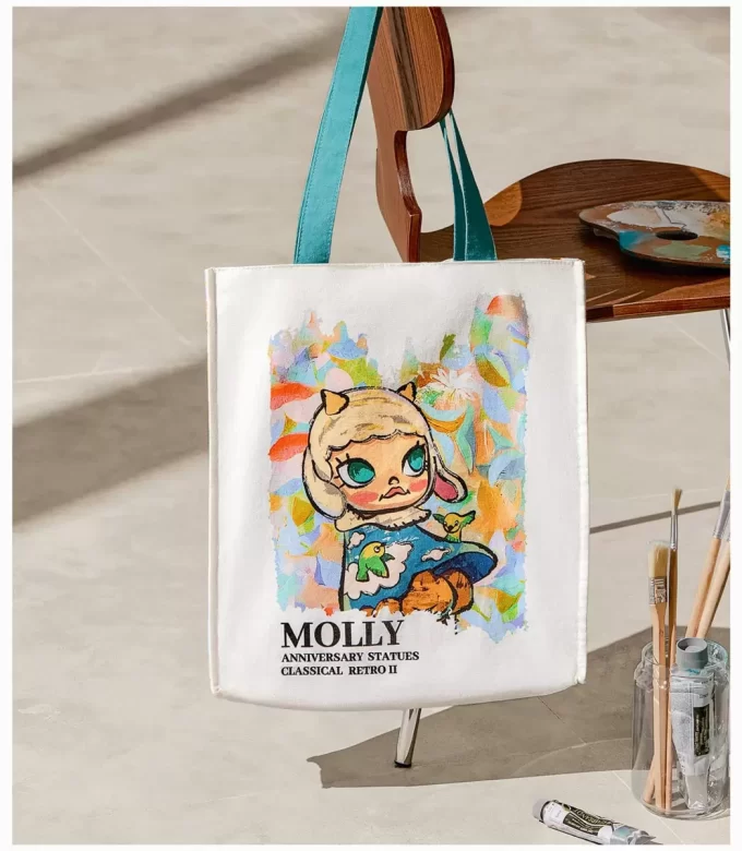 MOLLY-vuosipäiväpatsaat klassinen retro 2-sarja – kangaskassi