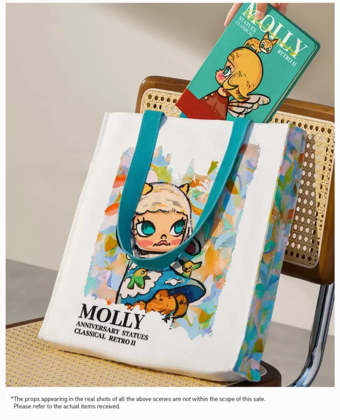MOLLY-vuosipäiväpatsaat klassinen retro 2-sarja – kangaskassi
