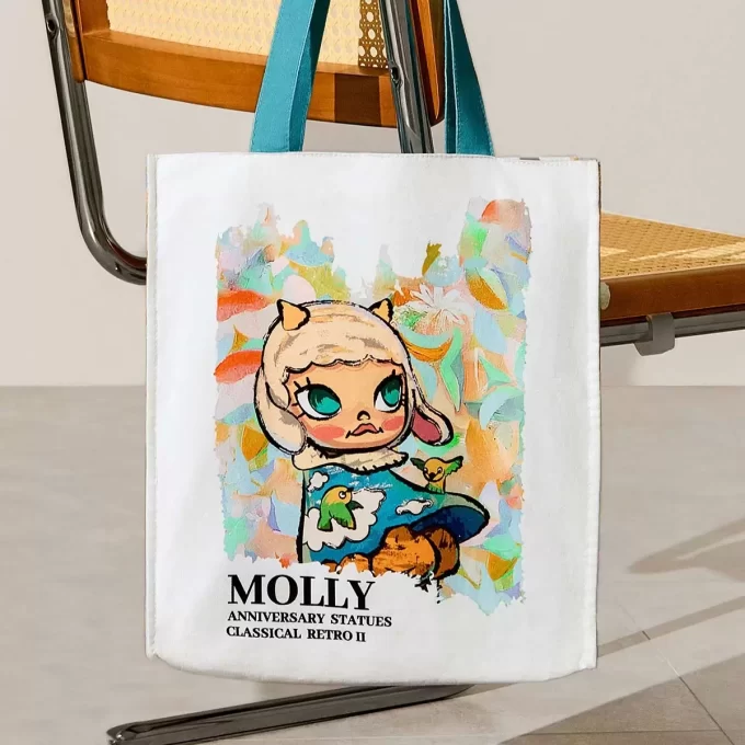MOLLY-vuosipäiväpatsaat klassinen retro 2-sarja – kangaskassi