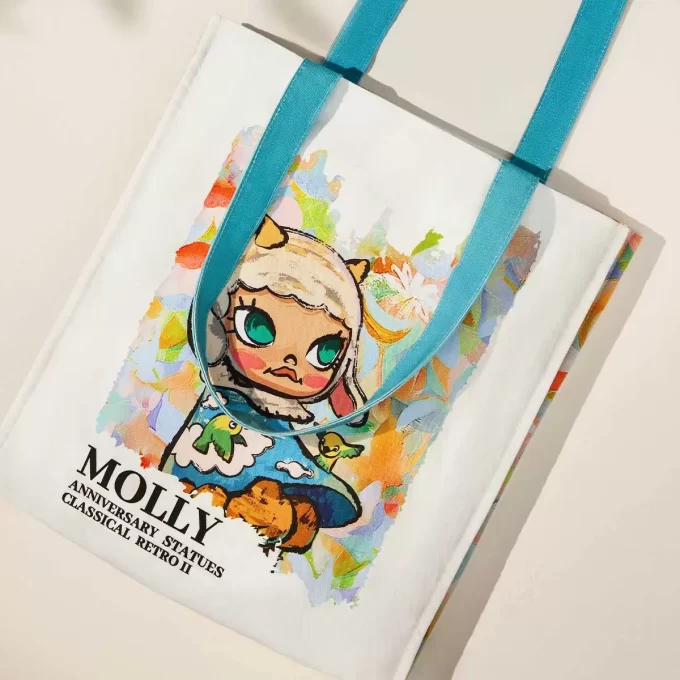 MOLLY-vuosipäiväpatsaat klassinen retro 2-sarja – kangaskassi