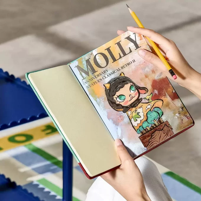 MOLLY-vuosipäiväpatsaat klassinen retro 2 -sarja – muistikirja