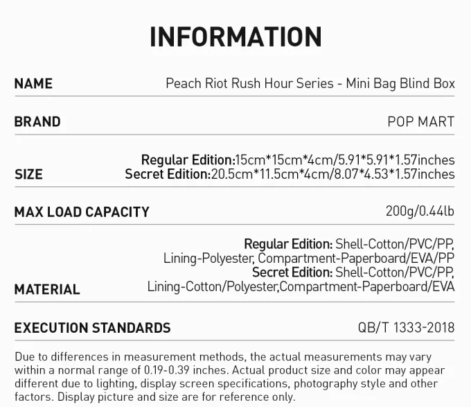 Peach Riot Rush Hour -sarja – Mini Bag Blind Box