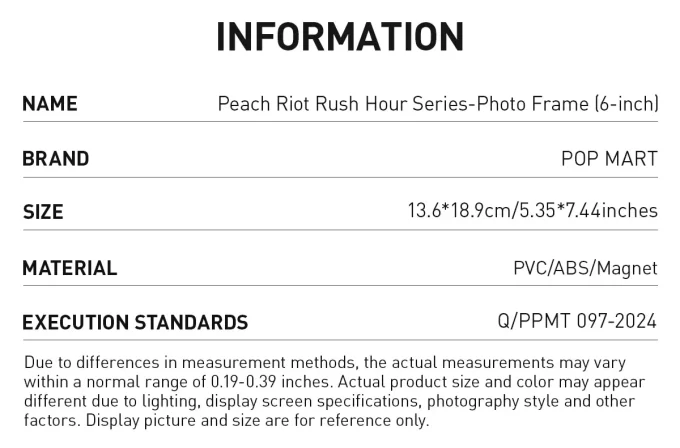 Peach Riot Rush Hour -sarjan valokuvakehys (6 tuumaa)