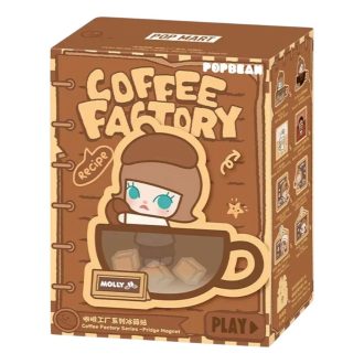 Pop Bean Coffee Factory -jääkaappimagneetti sinetöidyssä kotelossa (1 sokea laatikko)