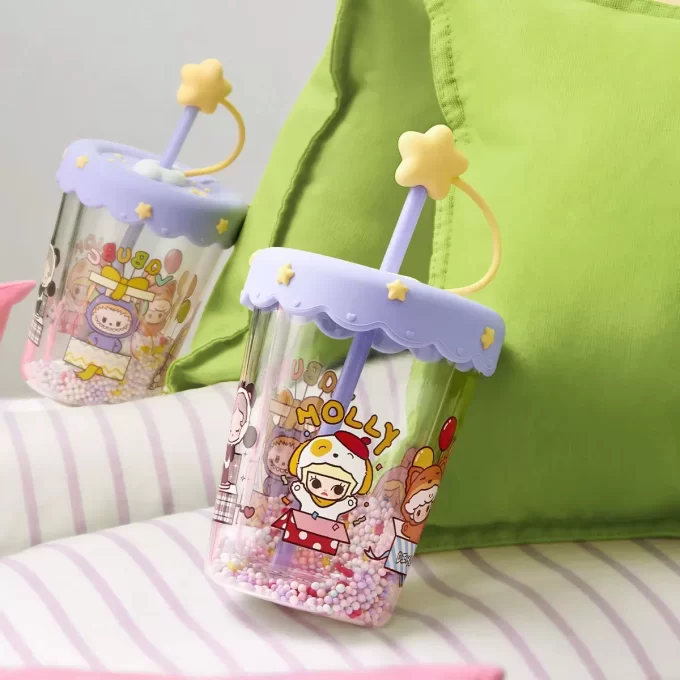 POP BEAN Pyjama Party -kaksikerroksinen ravistettava pillimuki