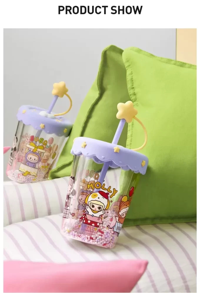 POP BEAN Pyjama Party -kaksikerroksinen ravistettava pillimuki