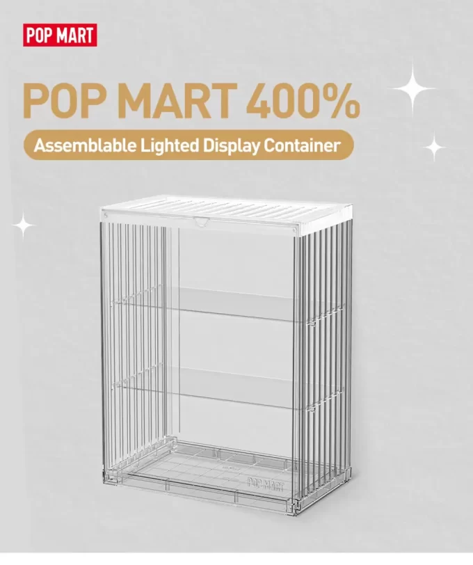 POP MART 400 % koottava valaistu vitriini
