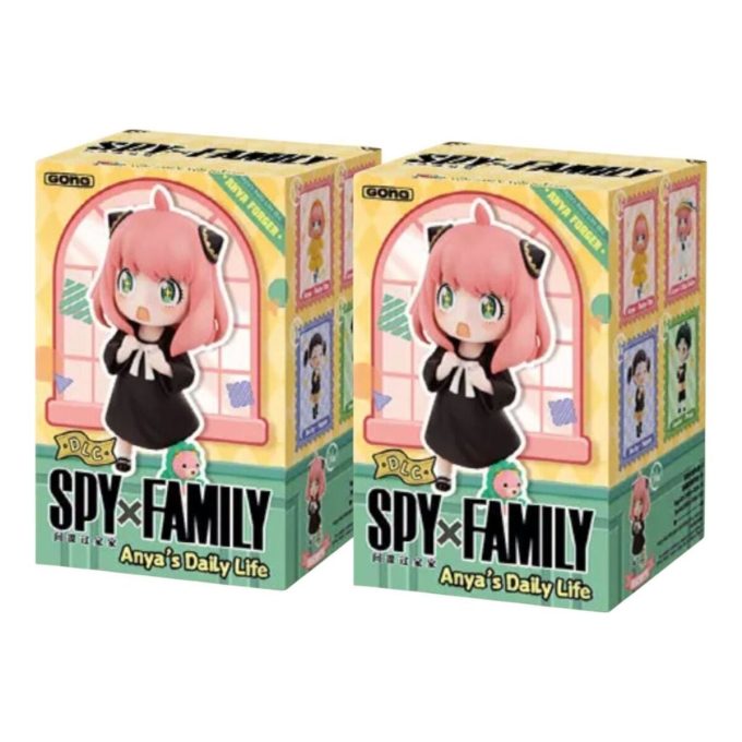 Pop Mart SPY X FAMILY Anya’s Everyday DLC -hahmot sinetöidyssä kotelossa (2 sokkolaatikkoa)