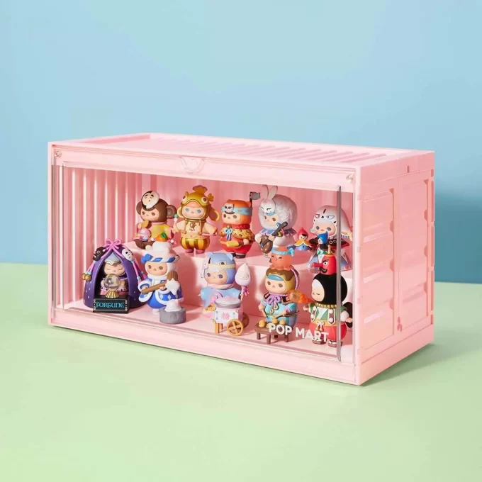 POP MART Valaiseva esittelyrasia (valkoinen & keltainen & pinkki)
