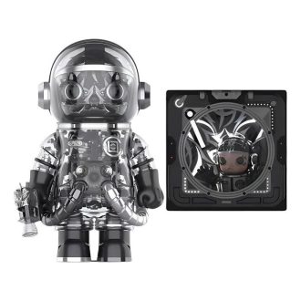 Pop Mart x CLOT Mega Space Molly Black Alienagra -setti 400 % + 3D-stereoskooppinen maalaussetti