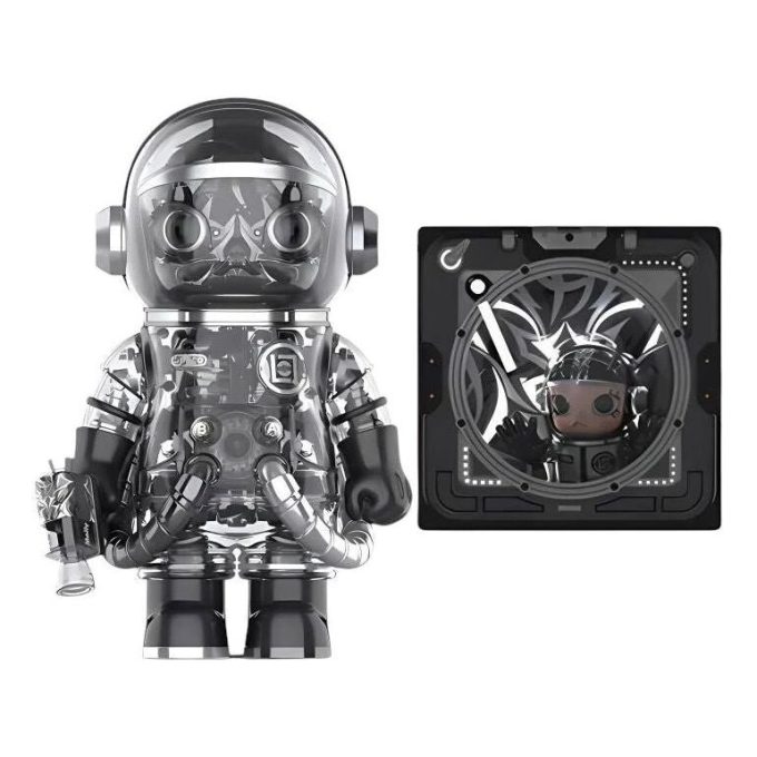 Pop Mart x CLOT Mega Space Molly Black Alienagra -setti 400 % + 3D-stereoskooppinen maalaussetti