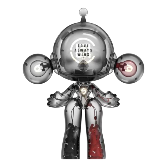 Pop Mart x Clot Skullpanda Mega Invincible Love -figuuri 1000%