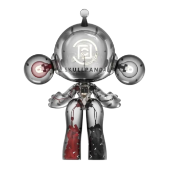 Pop Mart x Clot Skullpanda Mega Invincible Love -figuuri 1000%