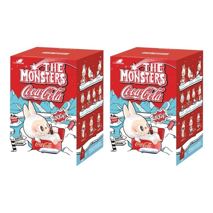 Pop Mart x Coca-Cola The Monsters Labubu -figuuri sinetöidyssä laatikossa (2 sokeaa rasiaa)