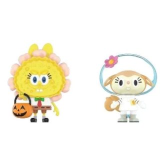 Pop Mart x Paavo Pesusieni Hirviöt Labubu ”Jack O’Lantern ja Sandy Cheeks x Pato”