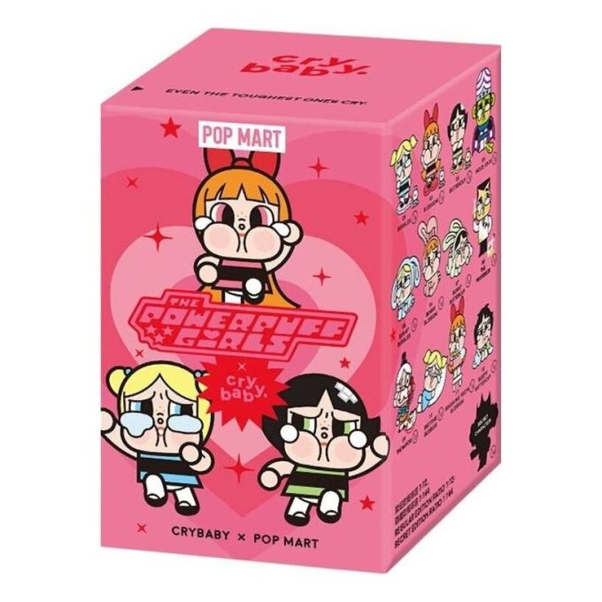 Pop Mart x Powerpuff Girls CryBaby -vinyylihahmot sinetöidyssä kotelossa (1 sokea laatikko)
