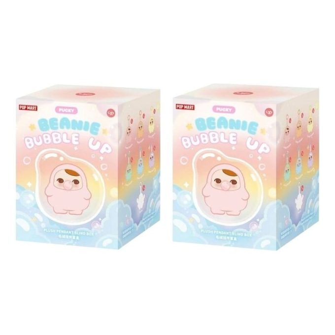 Pucky Beanie Bubble Up -pehmo riipus sinetöidyissä koteloissa (2 sokeaa rasiaa)