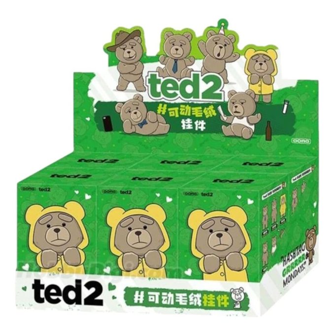 Ted2-nallekarhu pehmo riipus sinetöidyssä kotelossa (6 ruutua)