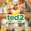 Ted2-nallekarhu pehmoinen riipus