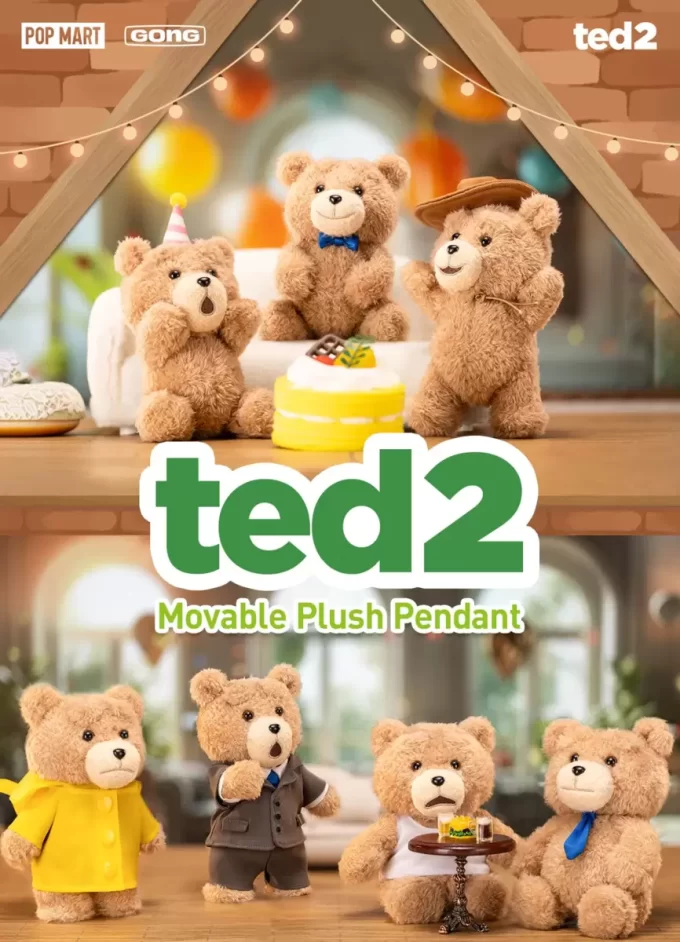 Ted2-nallekarhu pehmoinen riipus