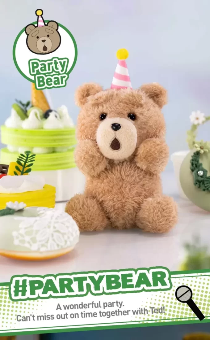 Ted2-nallekarhu pehmoinen riipus