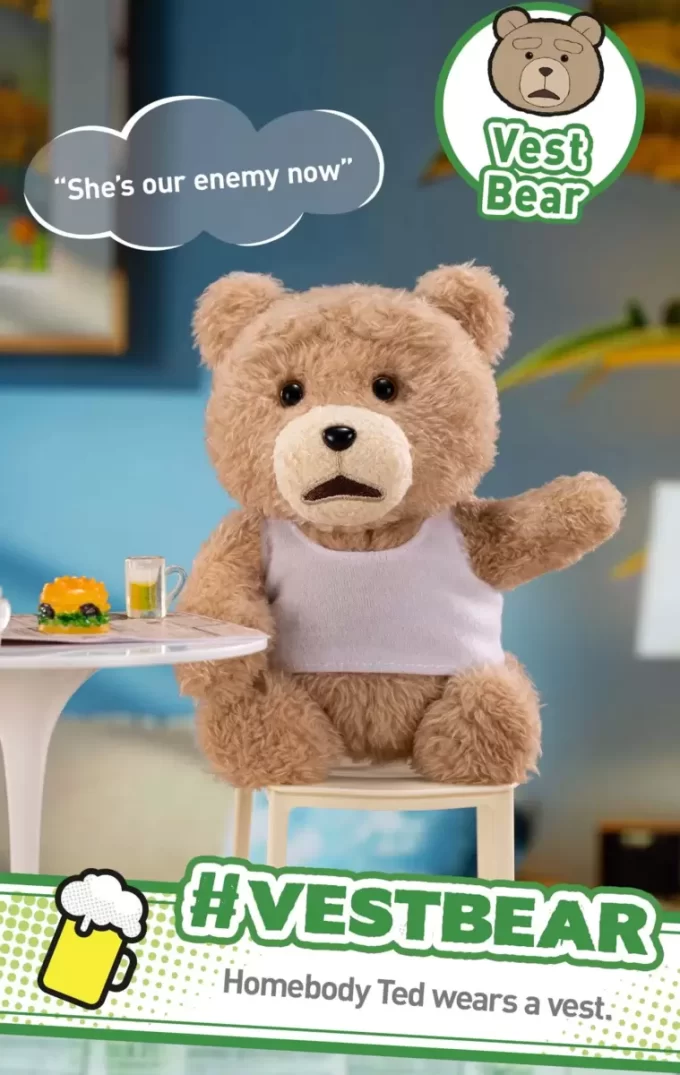 Ted2-nallekarhu pehmoinen riipus